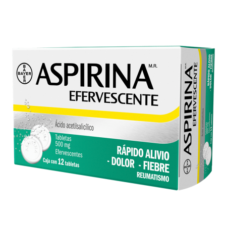 ASPIRINA 500MG C/12 TABLETAS EFERVECENTES